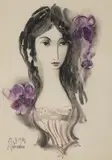 Ludmila Jiřincová, Portrait of a Girl with Flowers