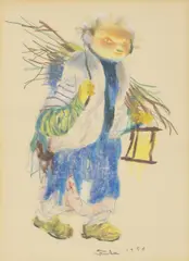 Jiří Trnka, Midsummer Night's Dream, 1958, pastel, coloured pencils