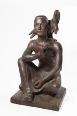 Damjan Pešan, Protector, 1960, patinated linden wood