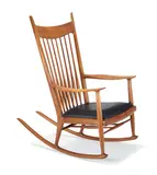 Sam Maloof, Rocking chair, Walnut, leather, and ebony
