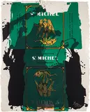 St. Michel III by Robert Motherwell, 1979, Lithograph and screenprint on gray HMP handmade paper, sold Oct 2017
