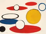 Circles (from Our Unfinished Revolution) by Alexander Calder, 1975-1976, Color lithograph on Arches Wove paper, sold Oct 2017
