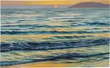 Sunset Sea #3 by Shirley Pettibone, 1992, Oil on paper, sold Oct 2017