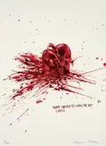 Raymond Pettibon, No Title (What would you have me say ladies), 2002, Color screenprint on paper