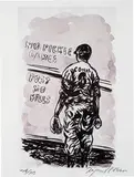 No Title (No pickle games...) by Raymond Pettibon, 2008, Gisele print on archival paper, sold Oct 2017