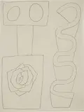 William Brice, Untitled, 1983, Charcoal on paper