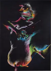Marisol Escobar, Will I always be a basket case, 1974, Colored pencil on paper