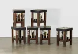 Thorsten Passfeld, Stools (from Play with the Big) (6), 2006, Acrylic painted wood