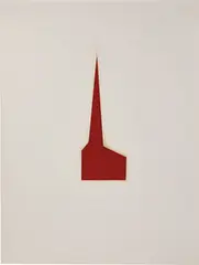 Robert Therrien, No Title (Chapel), 1993, Color aquatint on paper