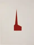 Robert Therrien, No Title (Chapel), 1993, Color aquatint on paper