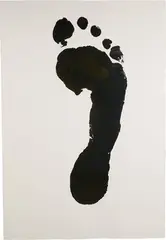 Jonathan Borofsky, Foot Prints (Right), 1985, 2-color screenprint on Arches Cover white paper