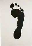 Jonathan Borofsky, Foot Prints (Right), 1985, 2-color screenprint on Arches Cover white paper