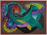 David Hockney, Going Round (from Some More New Prints Series), 1993-1994, Color lithograph and screenprint on 4 sheets of Arches 88 paper