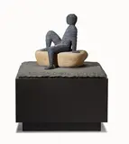 Boaz Vaadia, Zofar, 1997, Bronze, bluestone, and boulder