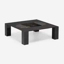 Giovanni Offredi, Tebe coffee table, c. 1980, enameled wood, stainless steel