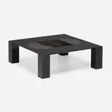 Giovanni Offredi, Tebe coffee table, c. 1980, enameled wood, stainless steel