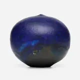 Untitled (with rattle) by Toshiko Takaezu, c. 1985, glazed porcelain, sold Nov 2023