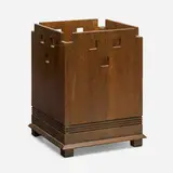Ferguson Brothers Manufacturing Co., Wastebasket, model 308, c. 1940, walnut