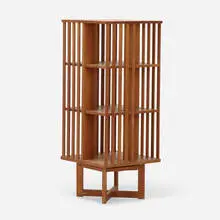 Rotating book mill by Antique, c. 1920, cherry, sold Nov 2023