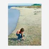 Mimi Korach Lesser, Rocky Beach, oil on canvas