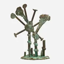 Sun Dew Plants by Klaus Ihlenfeld, 2005, bronze, copper, sold Nov 2023
