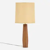 Paul Evans and Phillip Lloyd Powell, Table lamp, c. 1955, walnut, pewter inlay