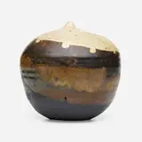 Untitled by Toshiko Takaezu, c. 1976, glazed stoneware, sold Nov 2023
