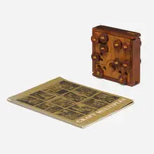 Philip van Voorst, Five-in-One Train Toy, 1975, oak, walnut, birch, brass