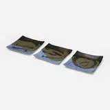 Plates, set of three by Toshiko Takaezu, c. 1988, glazed porcelain, sold Nov 2023