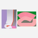 Sven Lukin, Untitled (two works from Portfolio #1), 1969, screenprint in colors