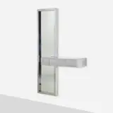 Paul Evans, Wall-mounted Cityscape console and mirror from the PE 200 series, c. 1975, chrome-plated steel, glass