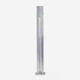 Kazuhide Takahama, Totem floor lamp, 1982, matte chrome-plated steel, composite, chrome-plated steel