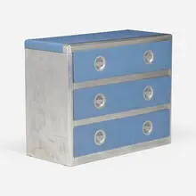 Norman Bel Geddes, Dresser, c. 1940, aluminum, vinyl