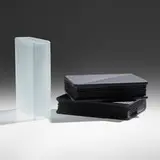 Books (three works from the Black and White series) by Massimiliano Schiavon, 2018, hot-worked and sandblasted glass, partial battuto surface, sold Nov 2023