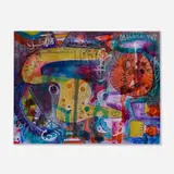 Tobias Musicant, Abstract Composition, acrylic and ink on canvas