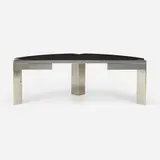 Leon Rosen, Desk, c. 1975, stainless steel, marble