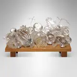 Beth Lipman, Fruit on a Table, 1820s, 2001, blown, flame-worked, and sculpted glass, wood