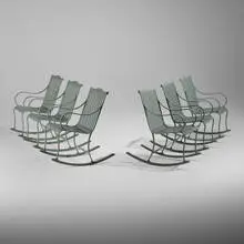 McKinnon and Harris, McNeil rocking chairs, set of six, 2011, powder-coated aluminum