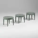 McKinnon and Harris, Wyatt occasional tables, set of three, 2006, powder-coated aluminum