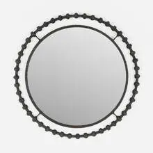 Laurent Chauvat, Mirror, 2017, patinated iron, mirrored glass