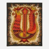 Michèle Ray, Oiseau lyre tapestry, c. 1970, woven wool