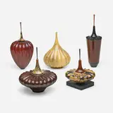 Dick Codding, Collection of five works, walnut, maple, ebony