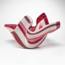 Carole Perry, Tapestry bowl, c. 2000, fused and slumped glass threads