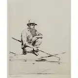 Frank Weston Benson, Man With a Gaff, 1925