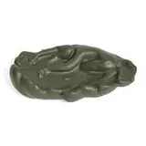 Northwestern Terra Cotta Co., earthenware tray with languid nude in leathery glaze