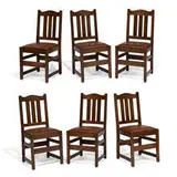 attribution Stickley Brothers, dining chairs, set of six