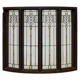 Prairie School, bay window with Tree of Life design
