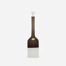 bottle with stopper by Gio Ponti, c. 1948, incalmo glass, sold Apr 2018
