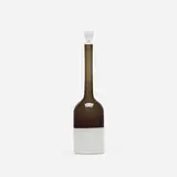 Gio Ponti, bottle with stopper, c. 1948, incalmo glass
