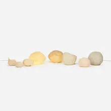 André Cazenave, Rock lamps, set of eight, c. 1970, fiberglass
